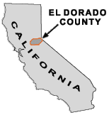 El Dorado county location on a map